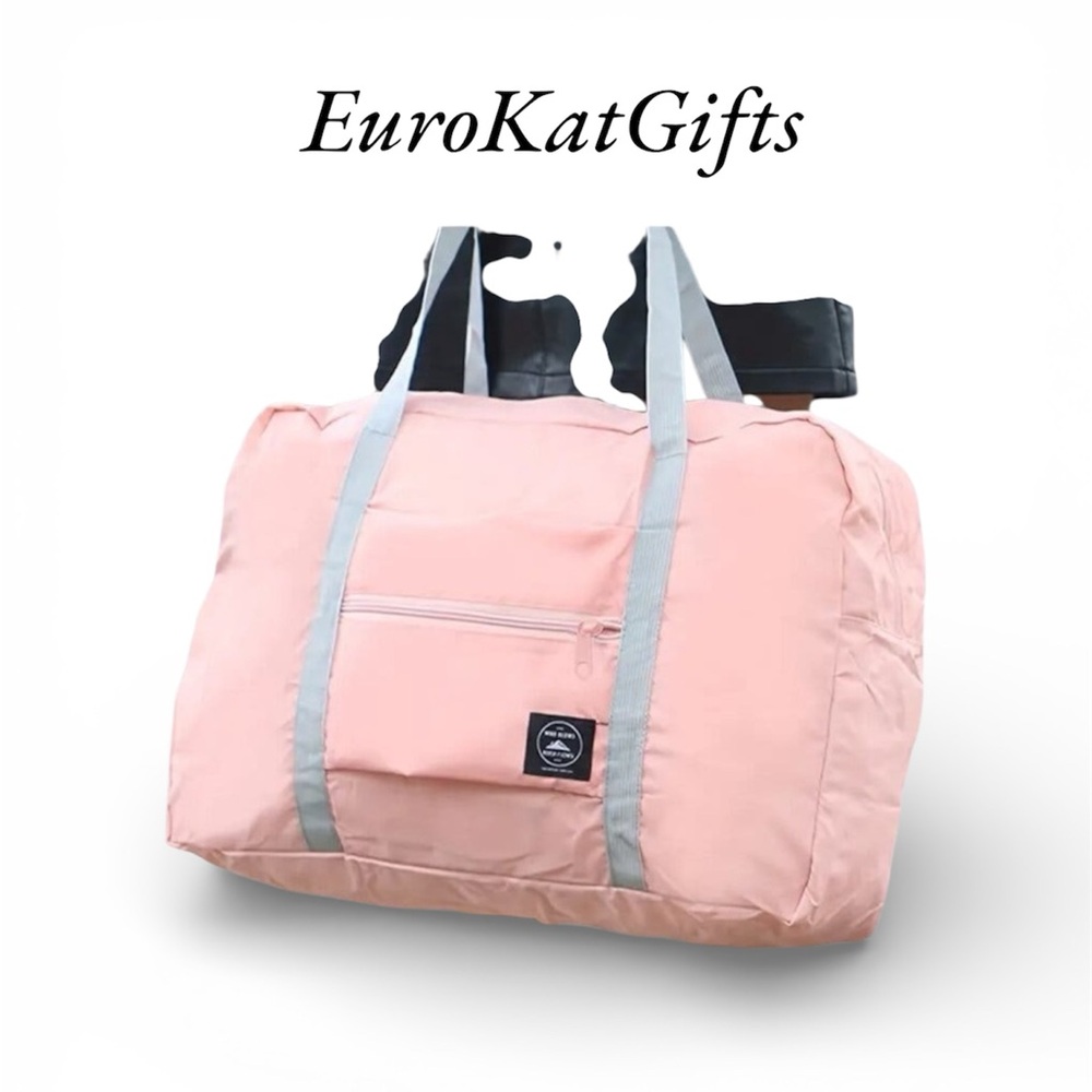 NEW Pink Travel Bag, Portable, Lightweight, Large Storage Capacity NWT Folds up - Picture 1 of 8